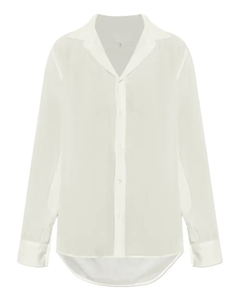 Maison Margiela sheer silk shirt - Weiß Weiß