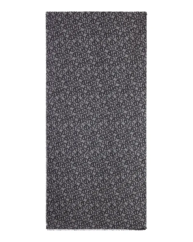 Giorgio Armani Schal mit Logo - Schwarz Schwarz
