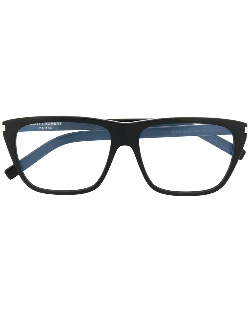 Saint Laurent Brille mit eckigem Gestell - Schwarz Schwarz