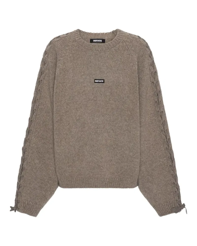 ROTATE Birger Christensen Pullover mit Logo-Patch - Braun Braun