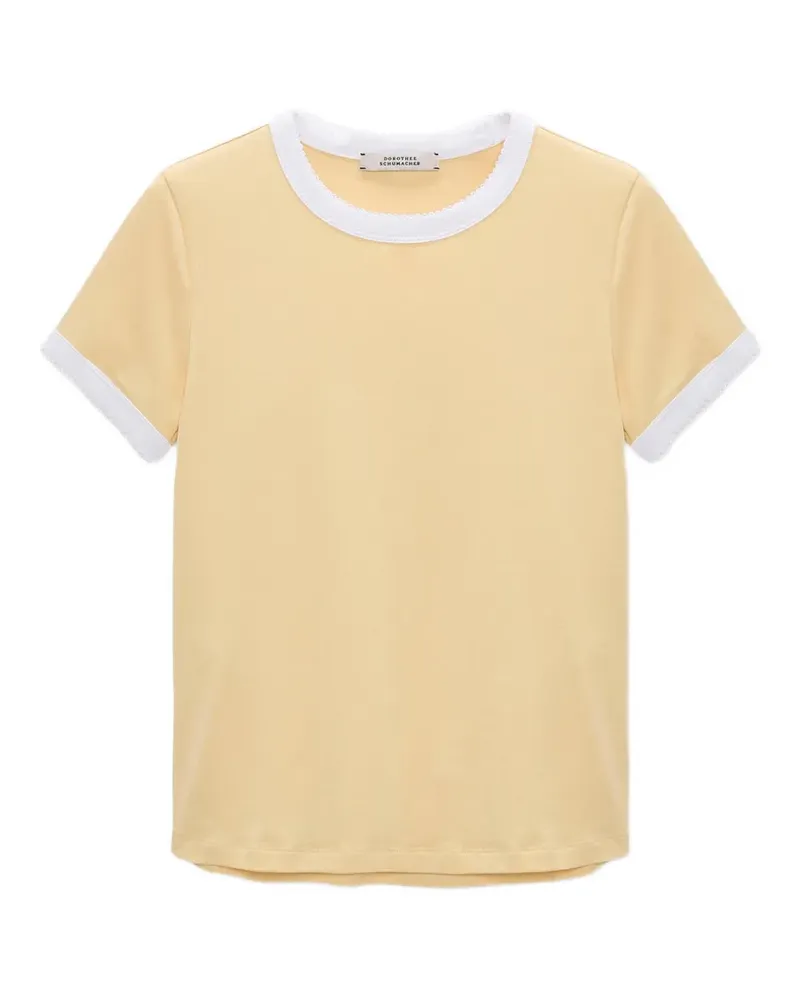 Dorothee Schumacher trimmed crew-neck T-shirt - Gelb Gelb