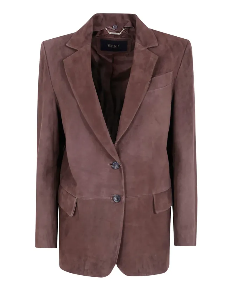 Seventy suede single-breasted blazer - Braun Braun