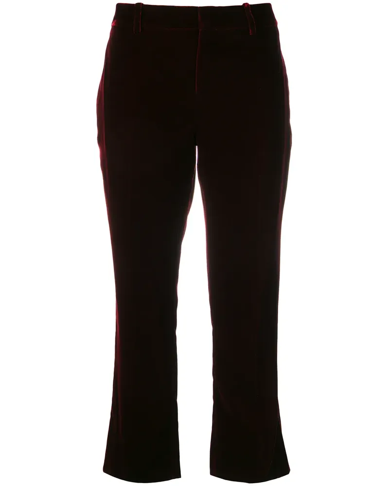 Saint Laurent Schlaghose aus Samt - Rot Rot