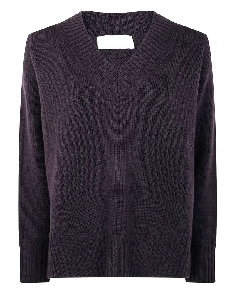 Drumohr  Pullover mit V-Ausschnitt - Violett Violett