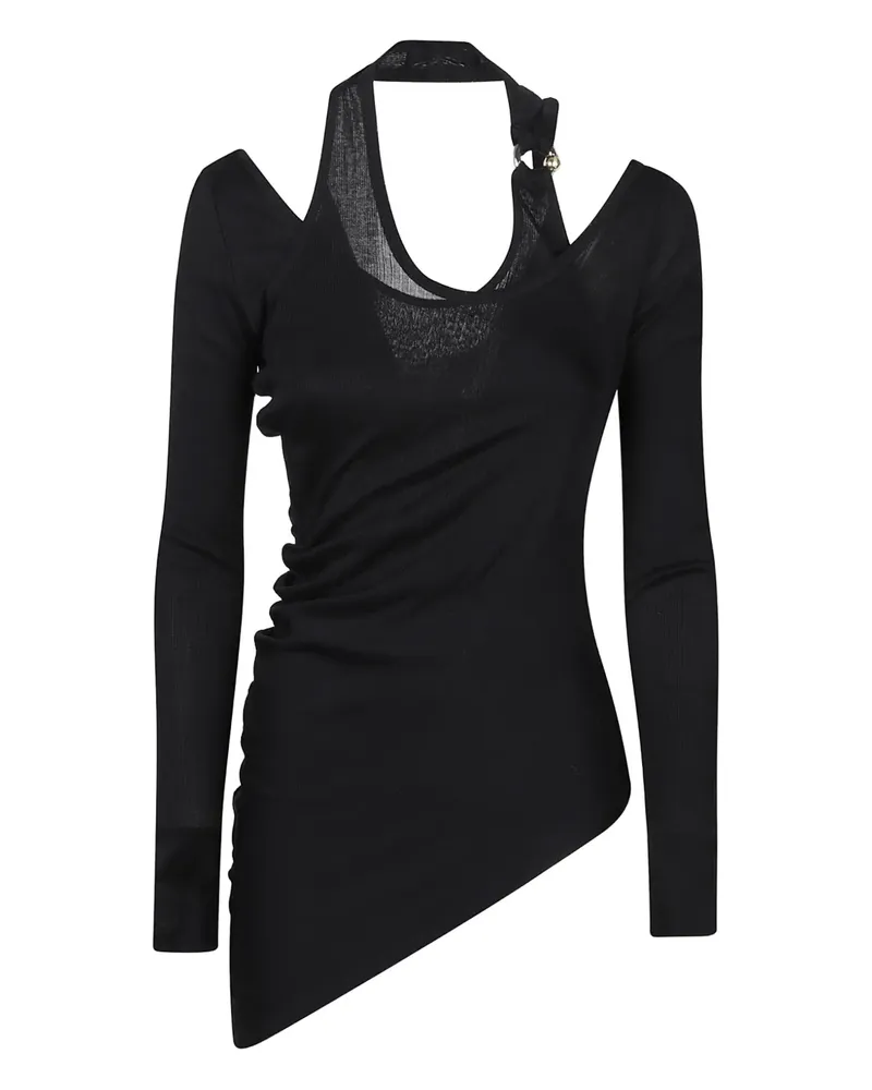 Jean Paul Gaultier Asymmetrisches Oberteil mit Ringdetail - Schwarz Schwarz