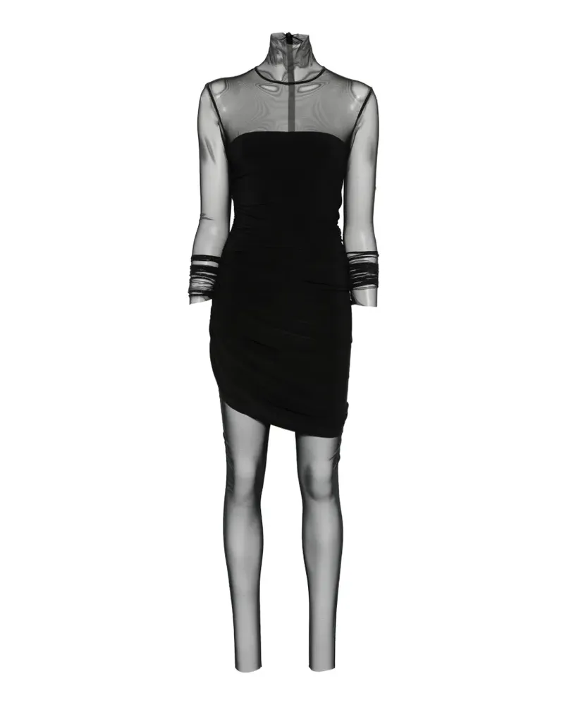 Norma Kamali Diana Catsuit mit gerafftem Detail - Schwarz Schwarz