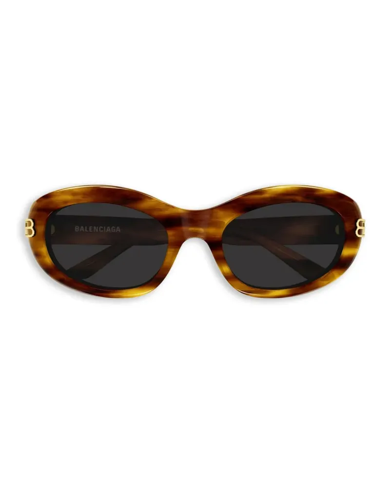 Balenciaga oval-frame sunglasses - Braun Braun