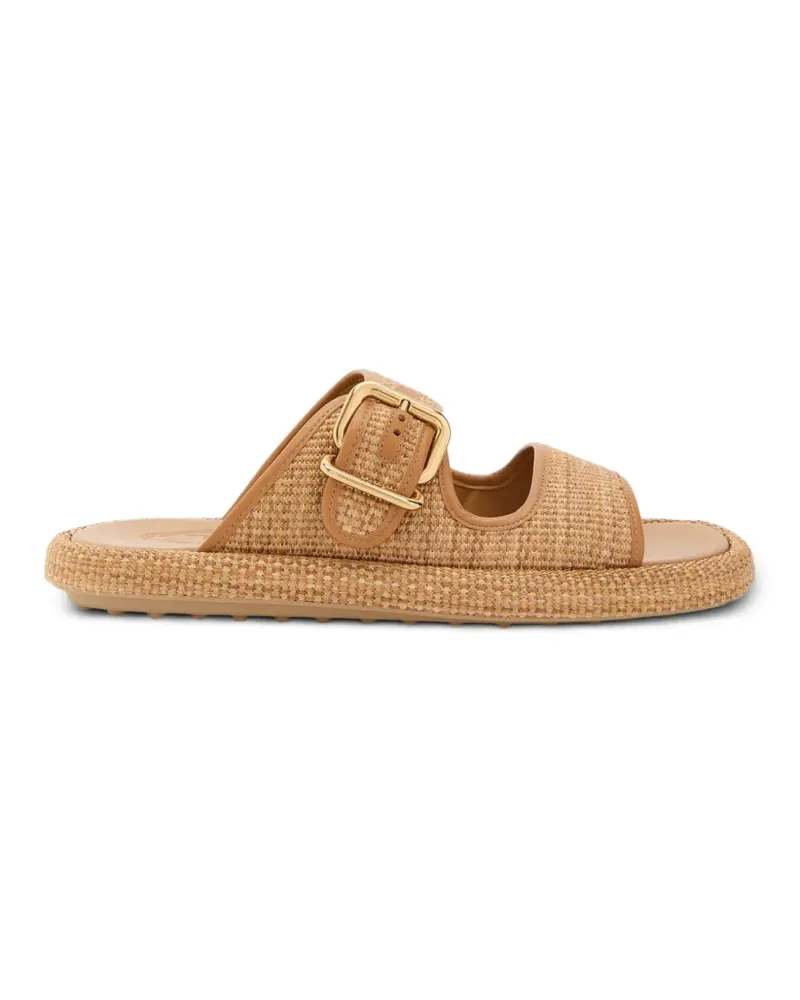 TOD'S Gewebte Sandalen mit Schnallendetail - Nude Nude