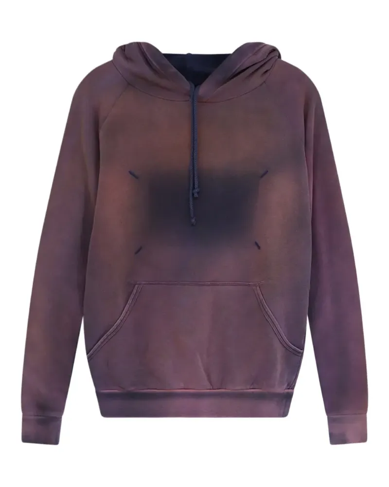 Maison Margiela Four-Stitch faded-effect hoodie - Violett Violett