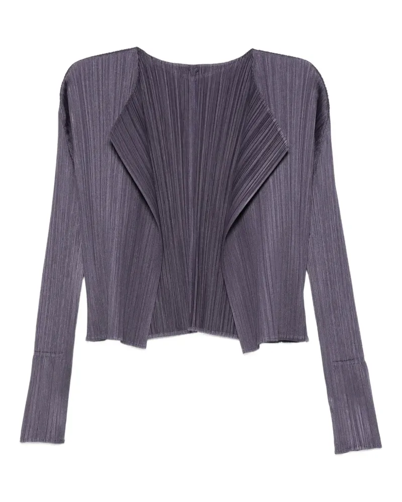 Issey Miyake Plissierter Cardigan - Grau Grau