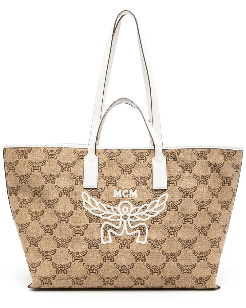 MCM Mittelgroße Himmel Handtasche - Nude Nude