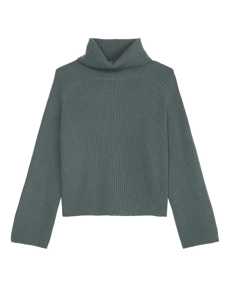 Marc O'Polo Gerippter Rollkragenpullover - Grün Grün