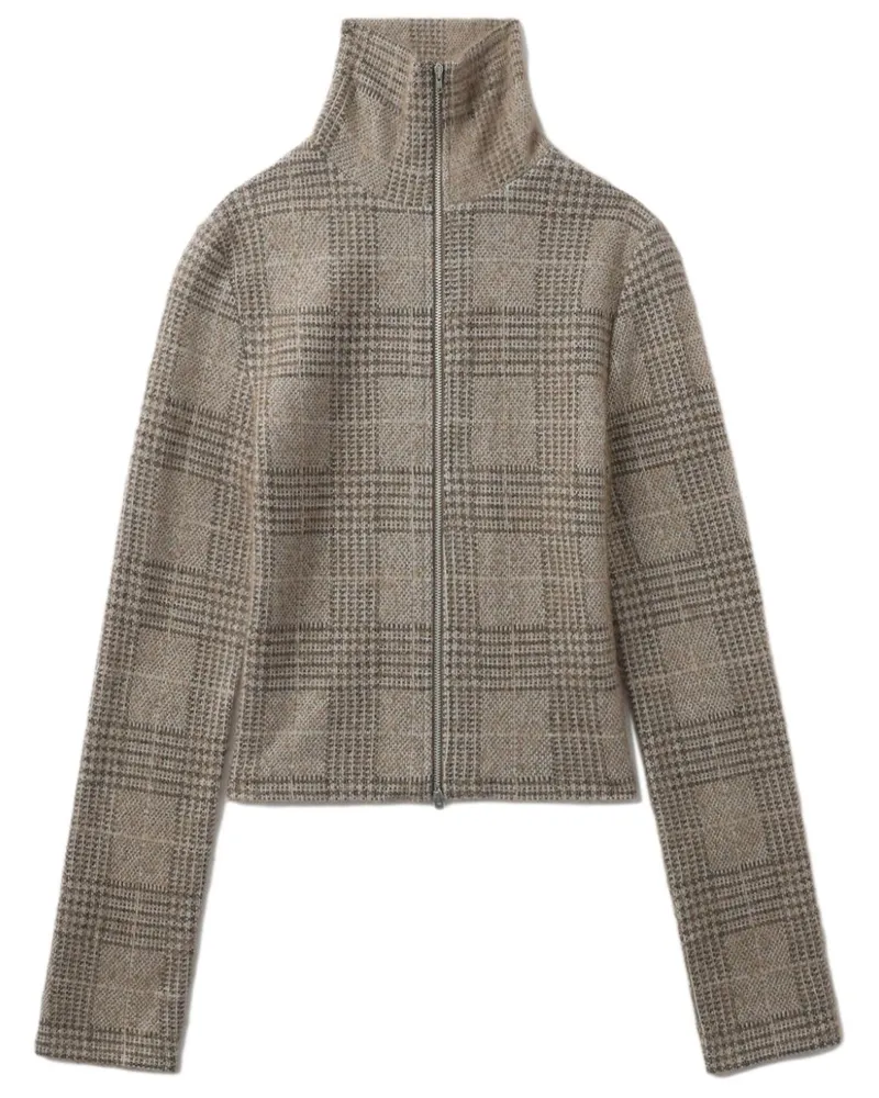 Our Legacy Karierter Cardigan mit Reißverschluss - Nude Nude
