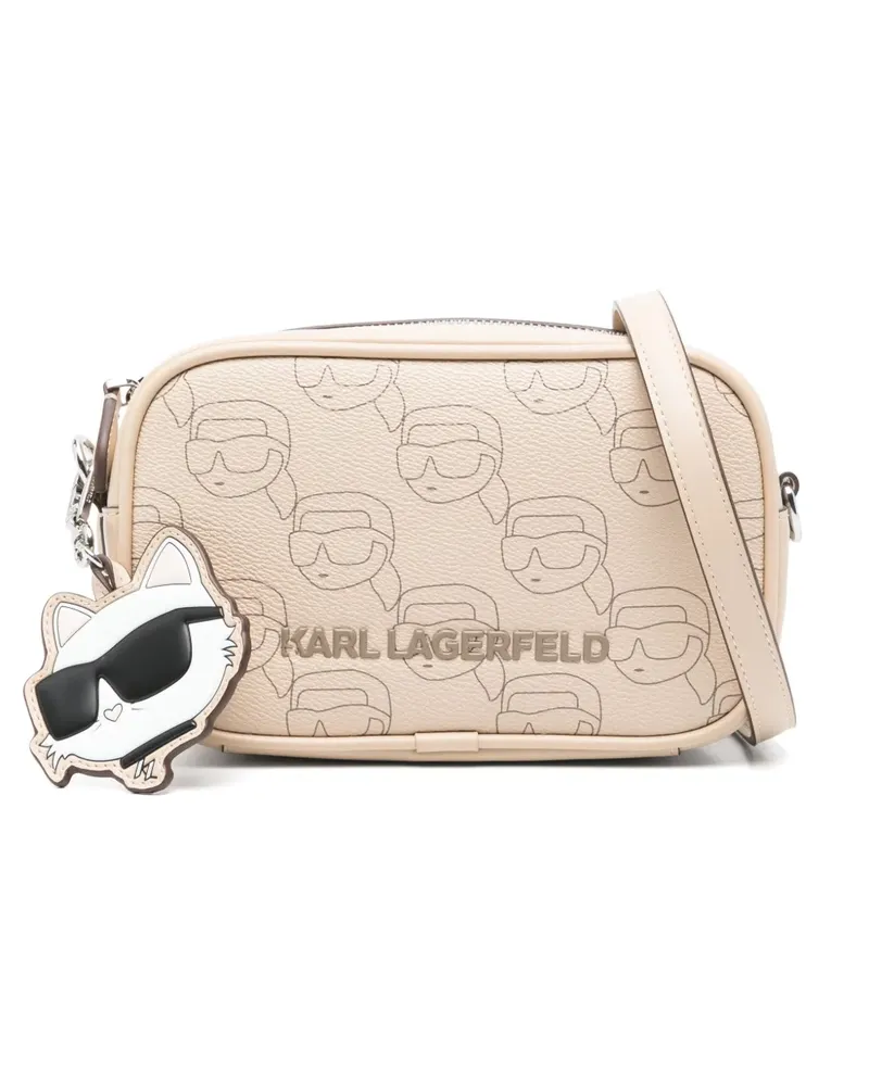 Karl Lagerfeld Ikon Monogram Umhängetasche - Nude Nude