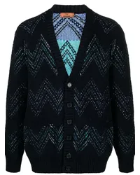 Missoni Cardigan mit Zickzackmuster Blau