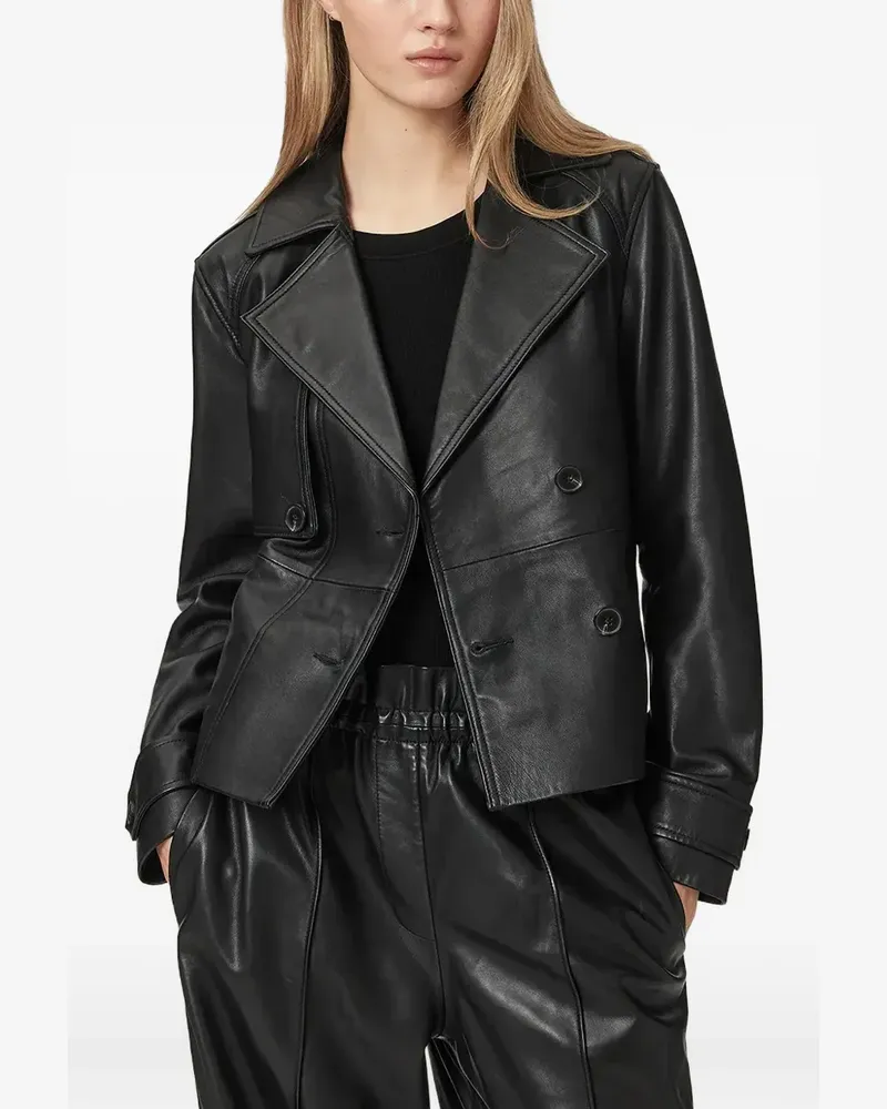 AllSaints double-breasted belted jacket - Schwarz Schwarz