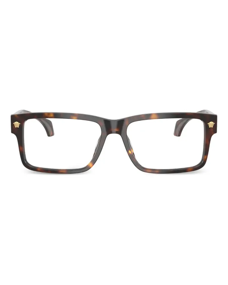 Versace square-frame logo glasses - Braun Braun