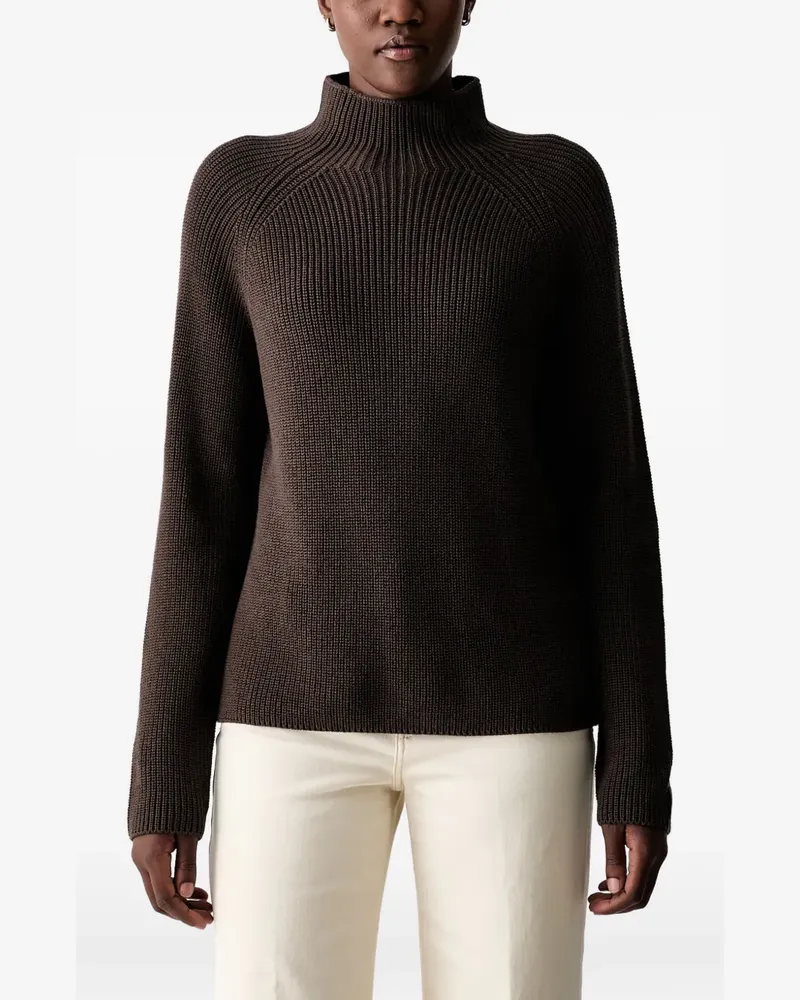 Marc O'Polo ribbed-knit raglan-sleeve sweater - Braun Braun