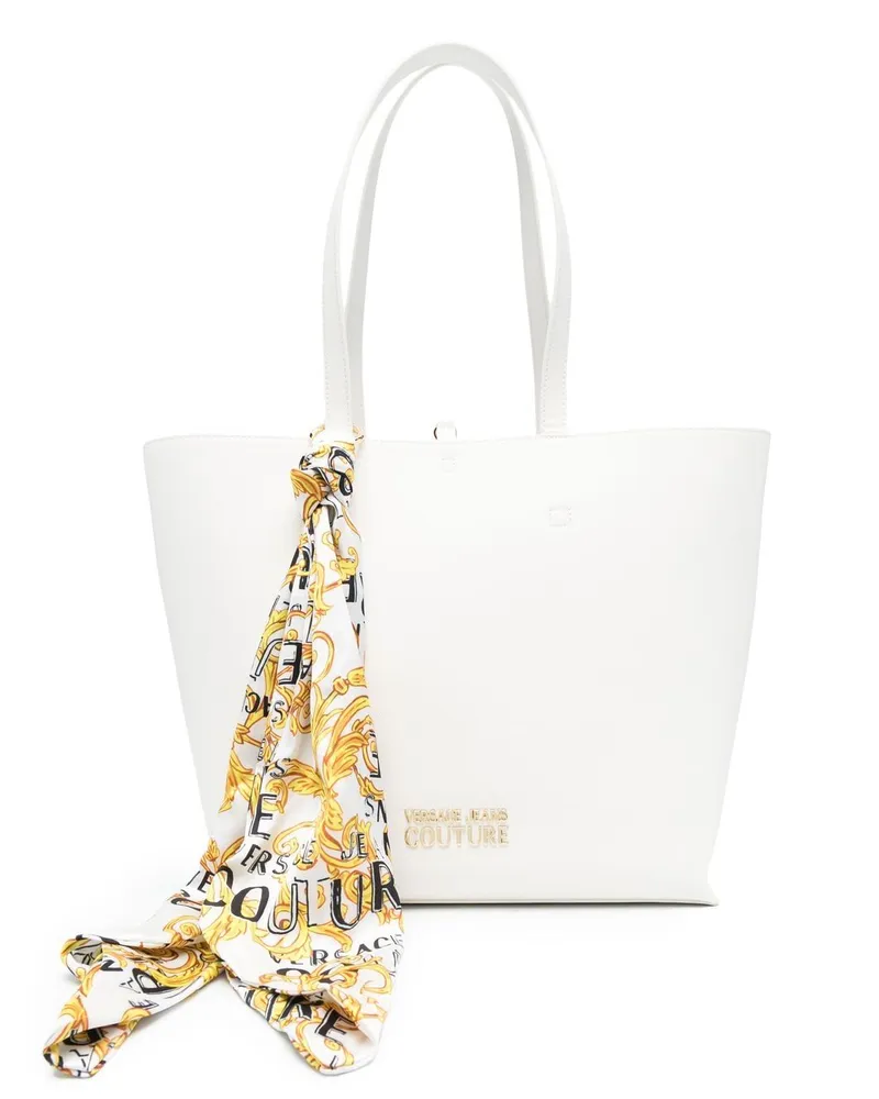 Versace Jeans Handtasche mit Logo-Schild - Weiß Weiß