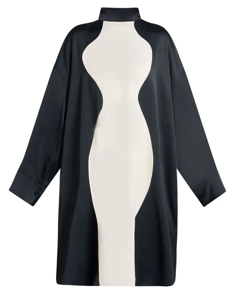 Ferragamo Zweifarbiges Kleid - Schwarz Schwarz