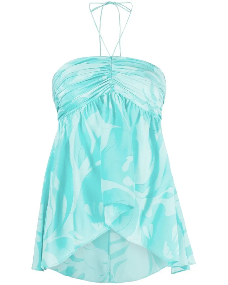 Etro Oberteil mit abstraktem Muster - Blau Blau