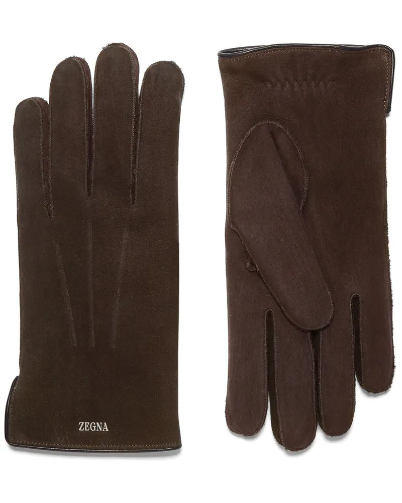 Ermenegildo Zegna Handschuhe aus Wildleder - Braun Braun
