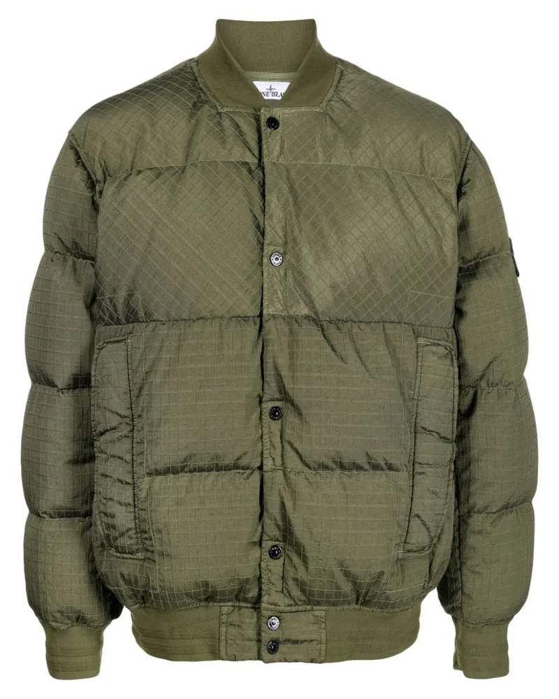 Stone Island Gefütterte Jacke mit Kompass - Grün Grün