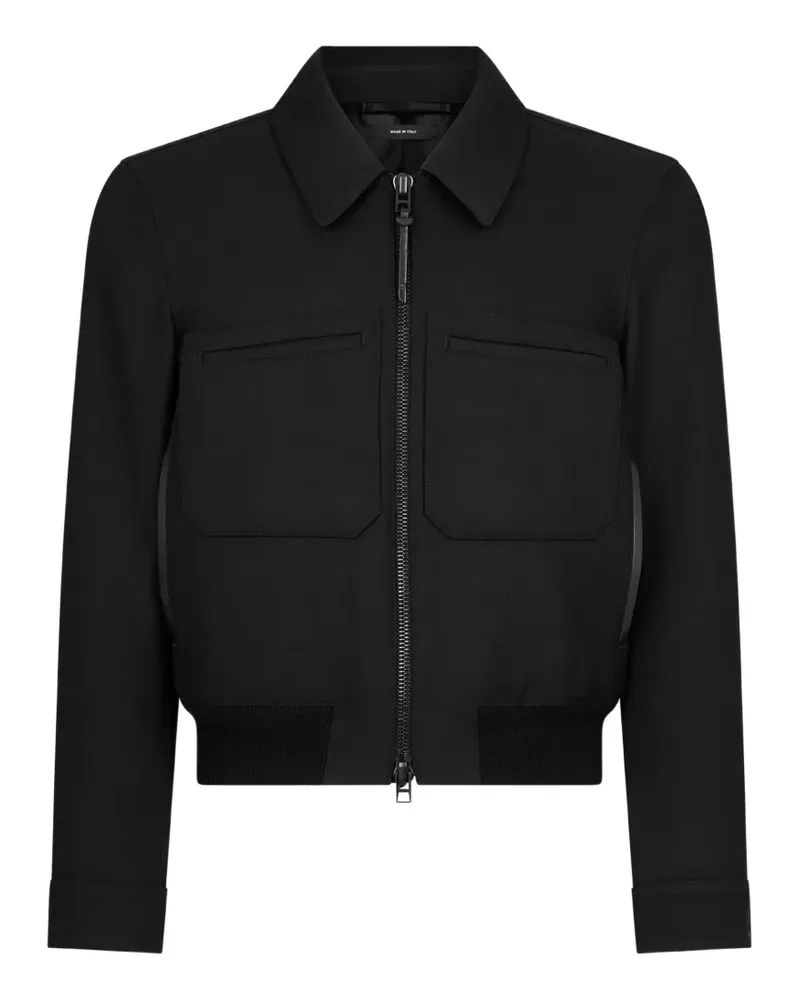 Tom Ford Weste mit Reißverschlusstaschen - Schwarz Schwarz