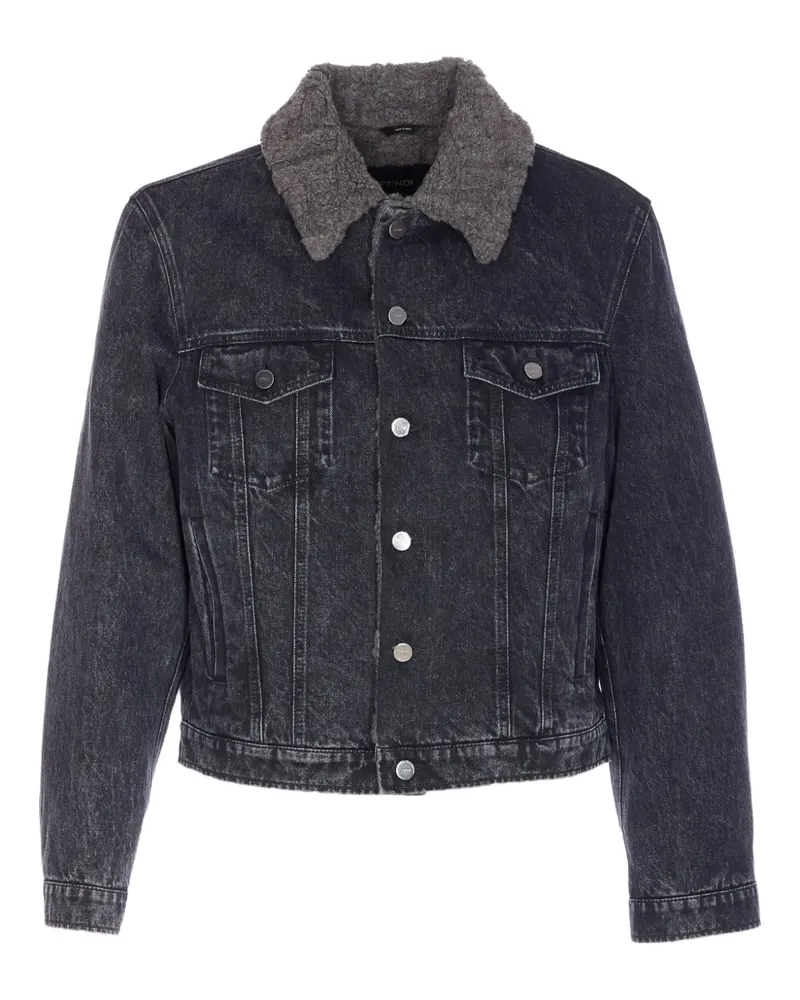 Fendi point-collar buttoned jacket - Schwarz Schwarz