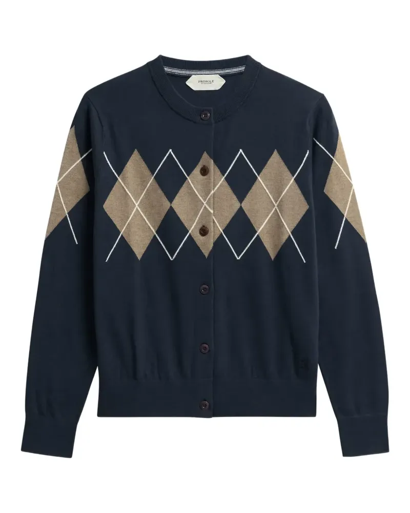 Pringle of Scotland Cardigan mit Rautenmuster - Blau Blau