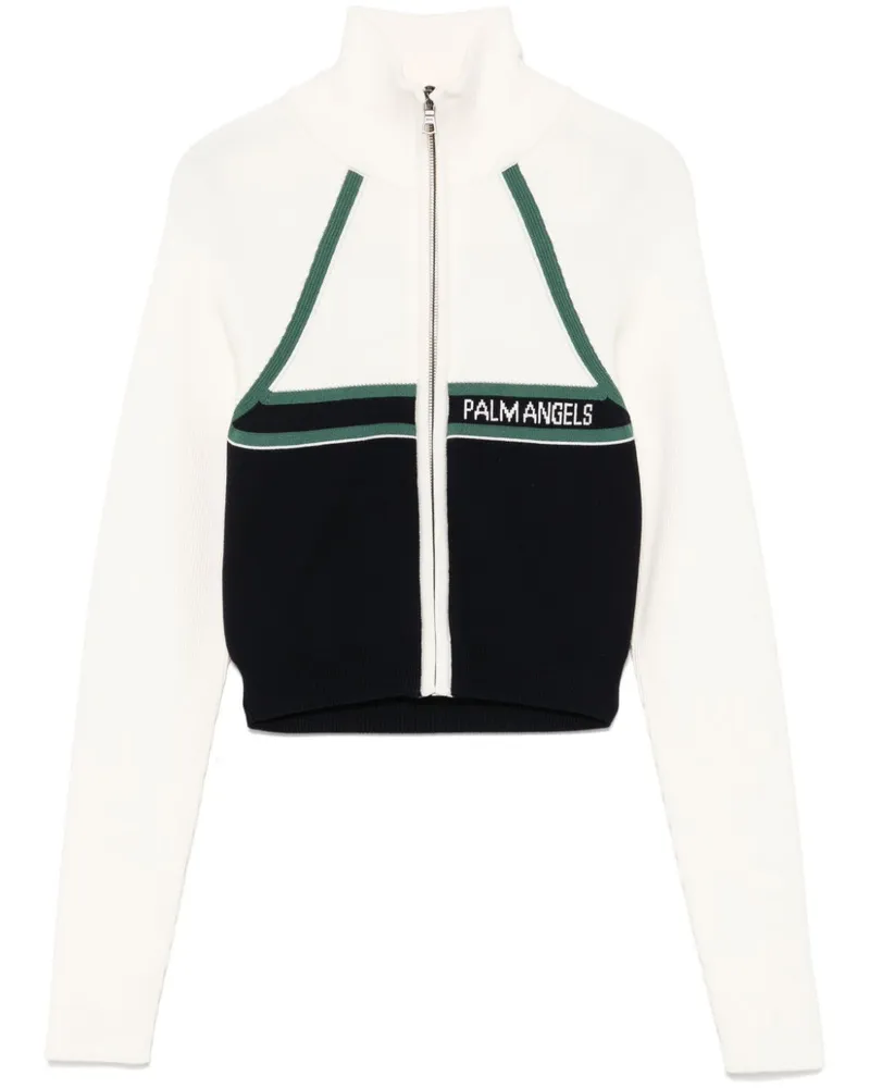 Palm Angels Racing Cardigan - Weiß Weiß