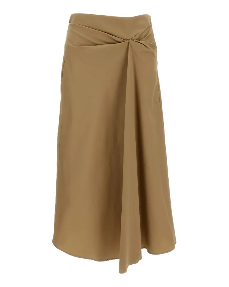 Max Mara Mxmpaggi knot-detail column midi skirt - Braun Braun