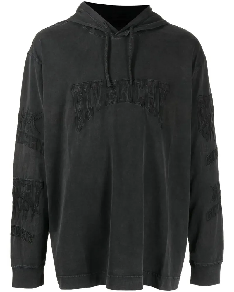 Givenchy T-Shirt mit Kapuze - Schwarz Schwarz