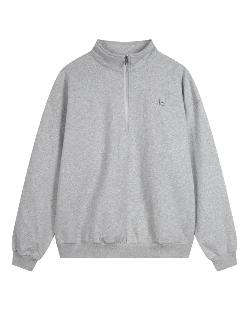 alo Accolade Sweatshirt mit Viertelreißverschluss - Grau Grau