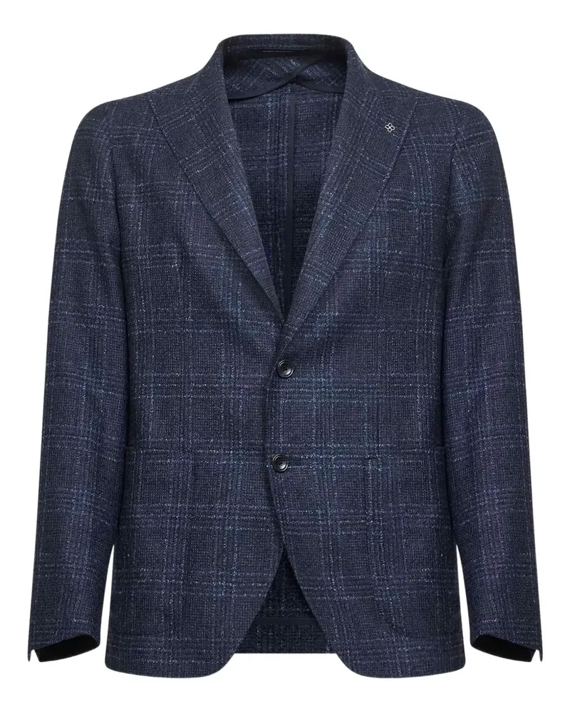Tagliatore single-breasted checked blazer - Blau Blau
