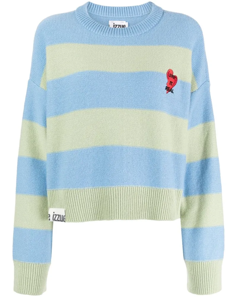 Izzue Pullover mit Herz-Patch - Blau Blau