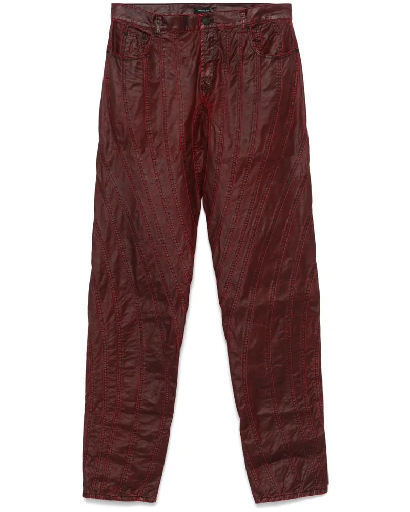 Thierry Mugler Waxed Spiral Jeans - Blau Blau