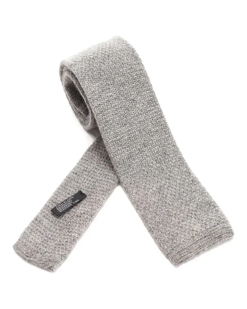 Al Duca D’Aosta 1902 knitted cashmere tie - Grau Grau
