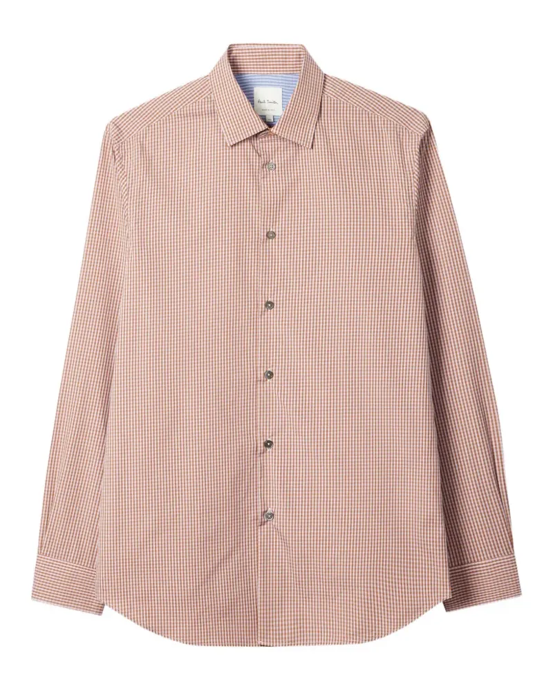 Paul Smith check-pattern shirt - Orange Orange