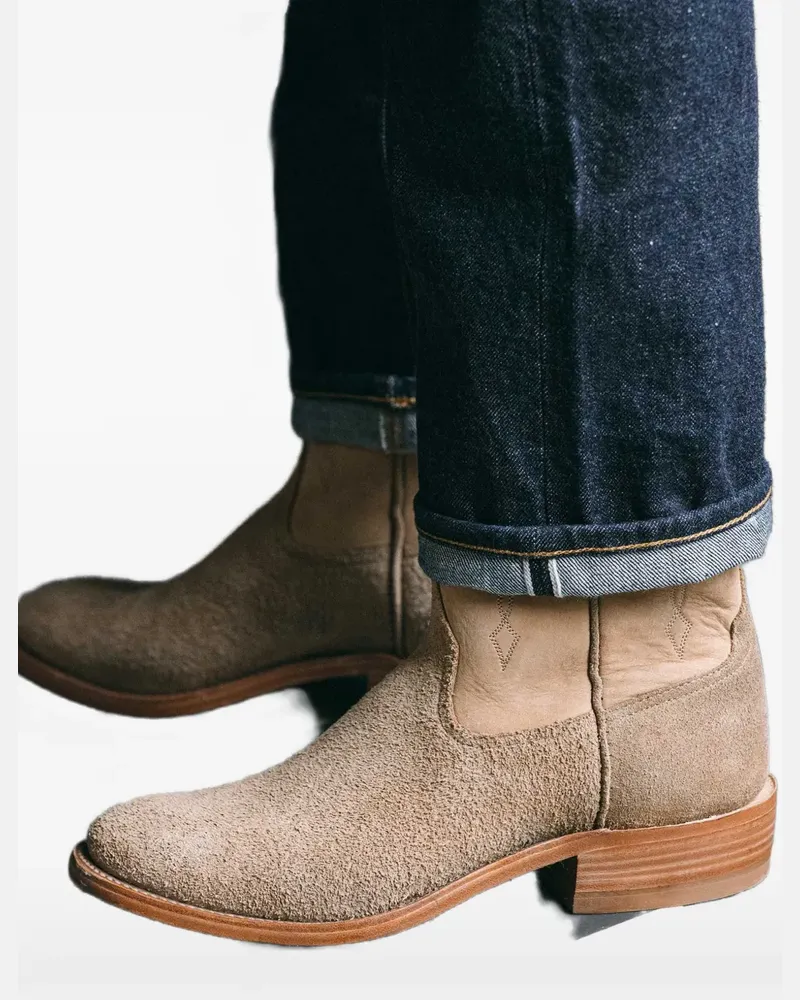 Fortela Riosboots suede cowboy boots - Nude Nude