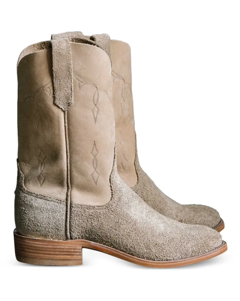 Fortela Riosboots suede cowboy boots - Nude Nude