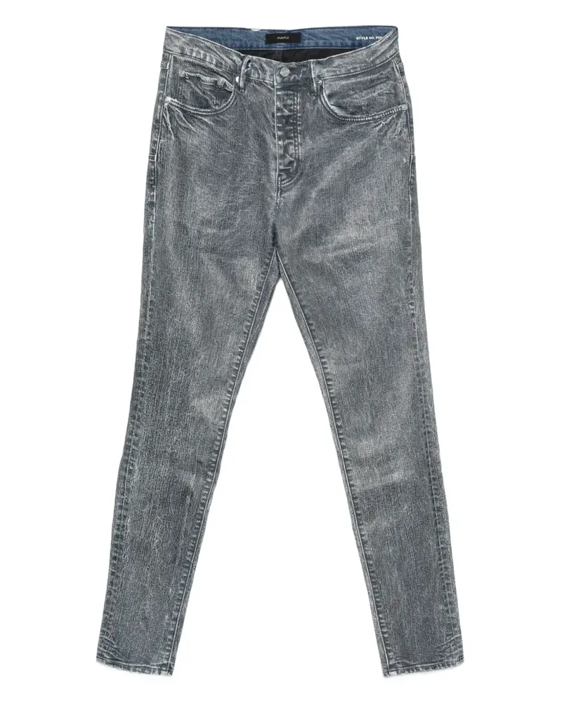 PURPLE BRAND Jeans mit Acid-Wash-Effekt - Blau Blau