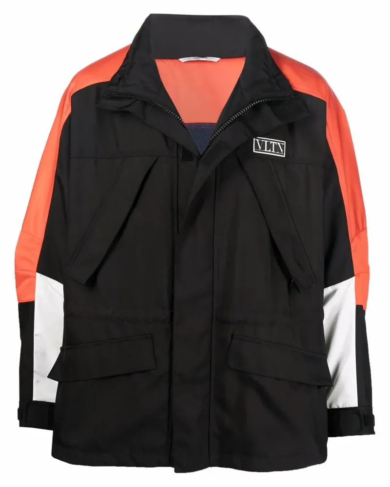 Valentino Garavani Sportjacke mit Kontrasteinsätzen - Schwarz Schwarz