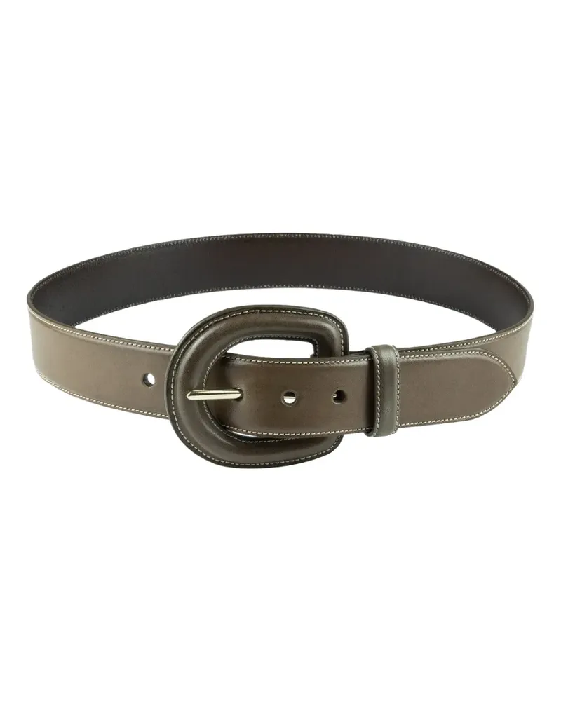 GAVAZZENI stitched aloe belt - Braun Braun