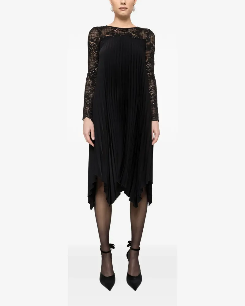 NISSA Midikleid mit Falten - Schwarz Schwarz