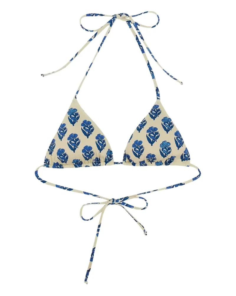 MC2 Saint Barth Bikinioberteil mit Blumen-Print - Nude Nude