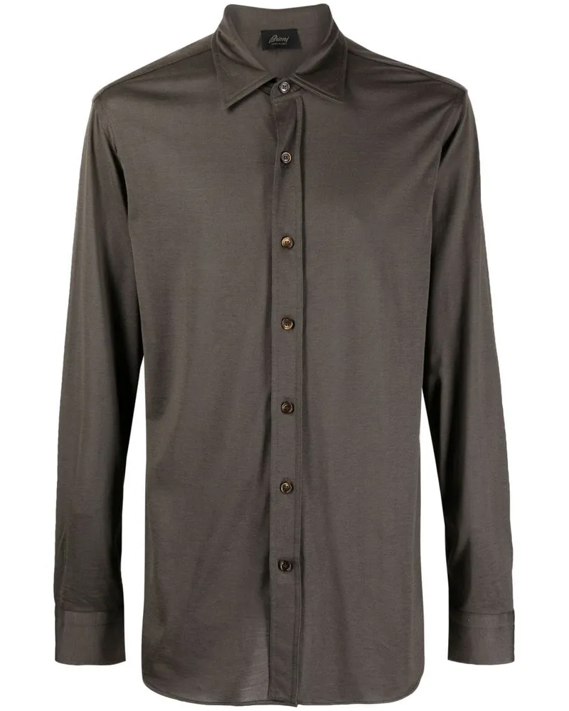 Brioni Langärmeliges Hemd - Grün Grün