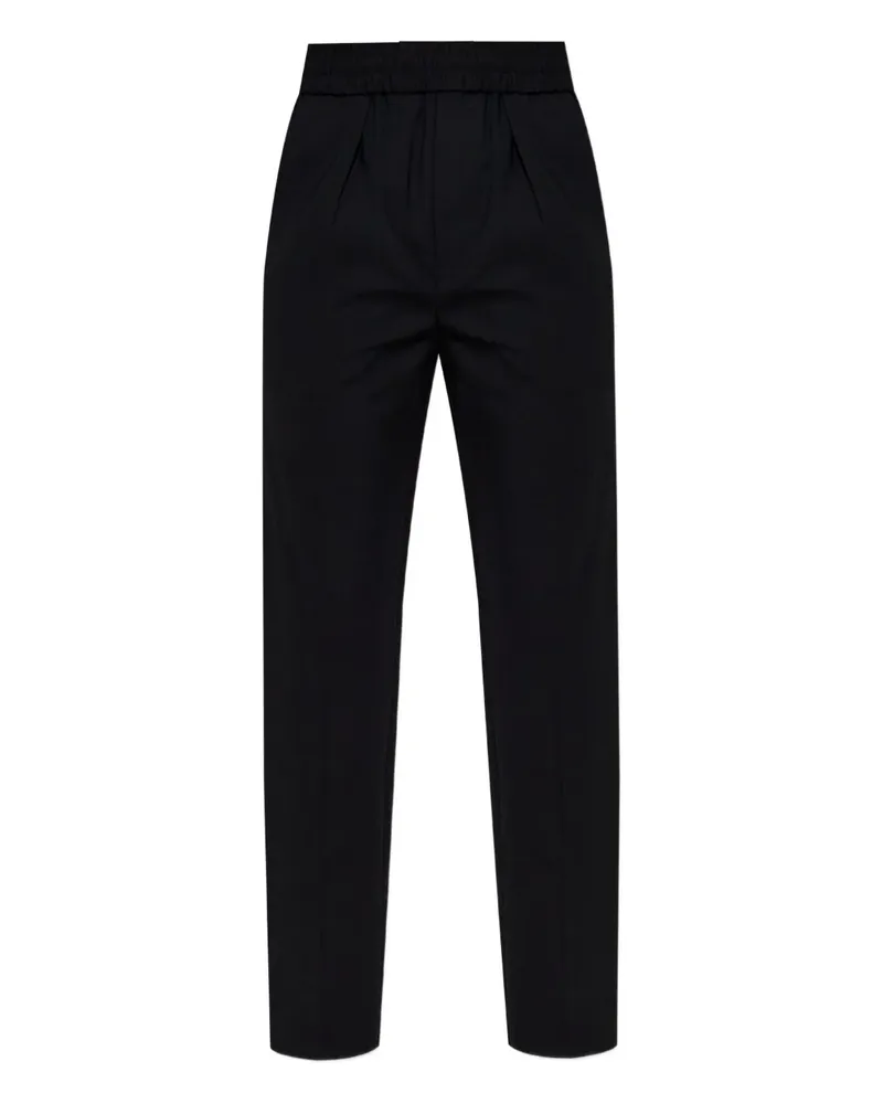 Isabel Marant Schurwollhose mit hohem Bund - Schwarz Schwarz