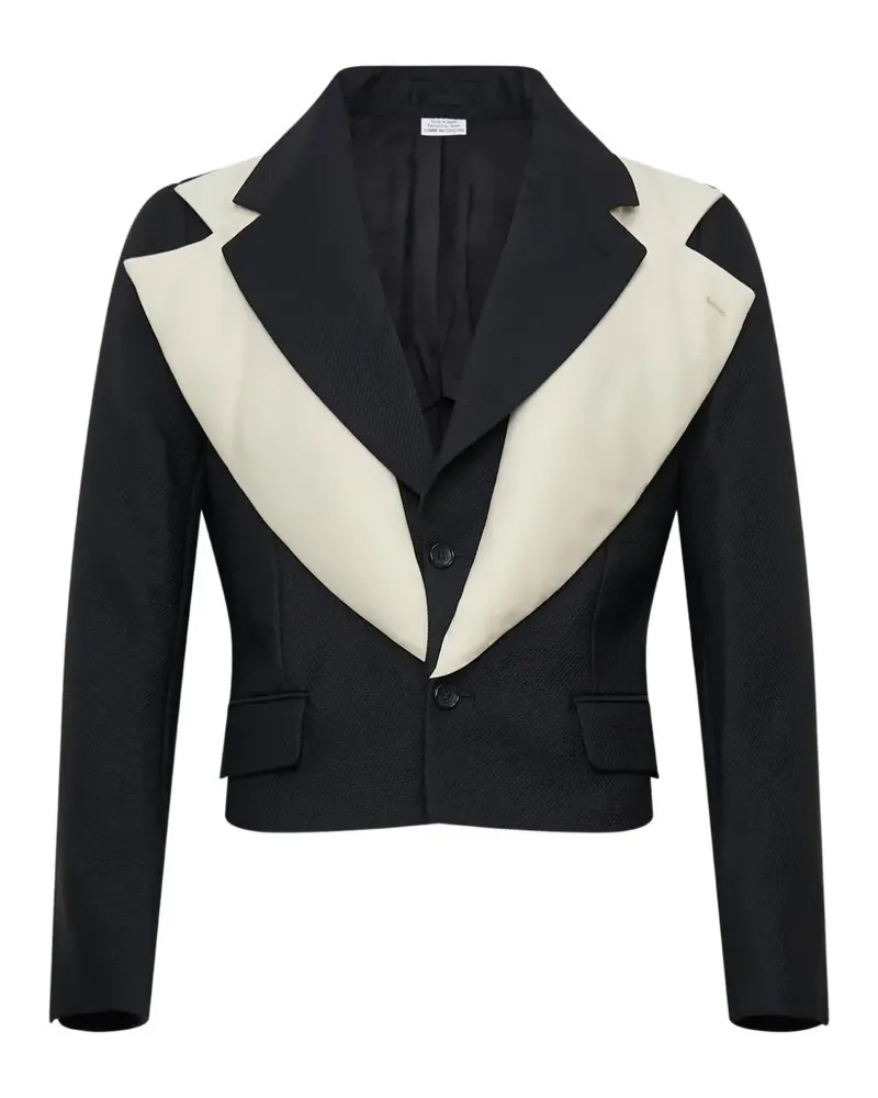 Comme des Garçons chest-panel cropped dinner jacket - Schwarz Schwarz