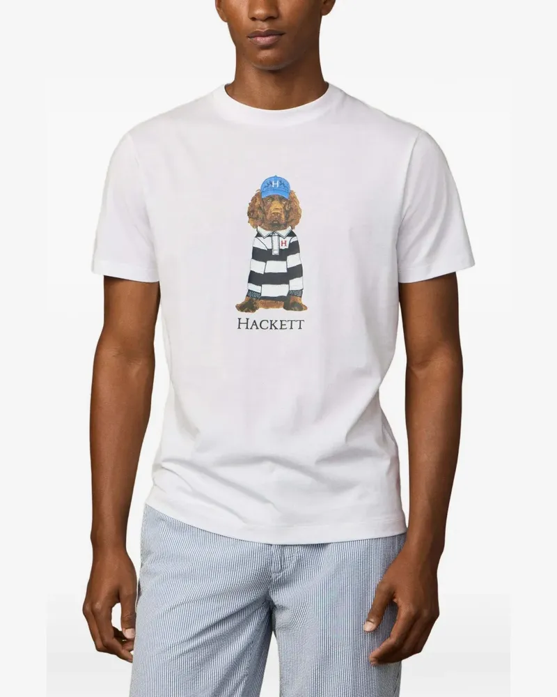 Hackett T-Shirt mit Heritage Harry-Print - Weiß Weiß